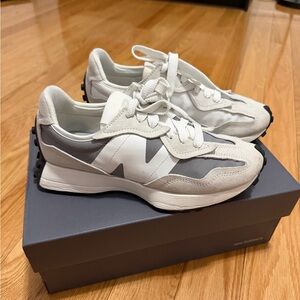 New Balance White and Gray Sneakers